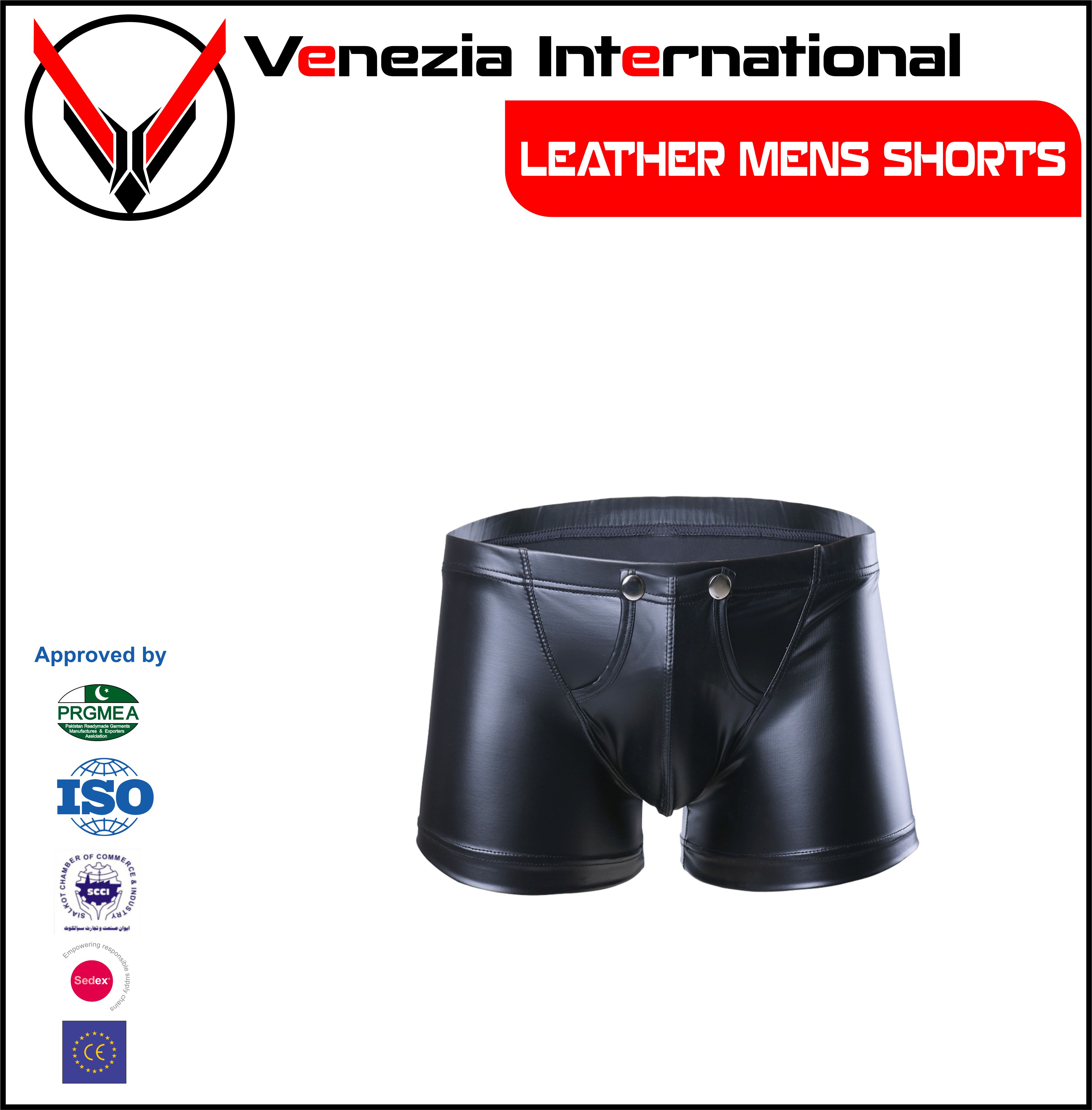 LEATHER SHORTS MENS