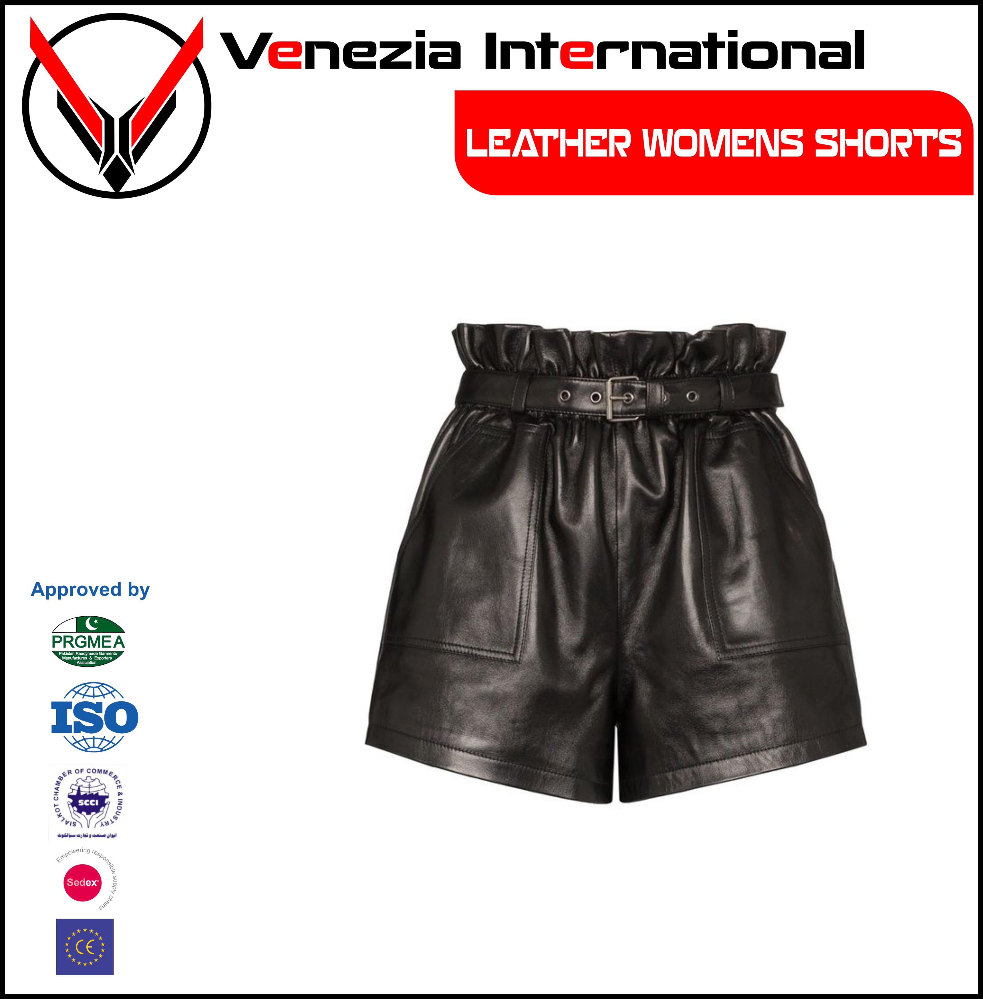 Leather Shorts Womens