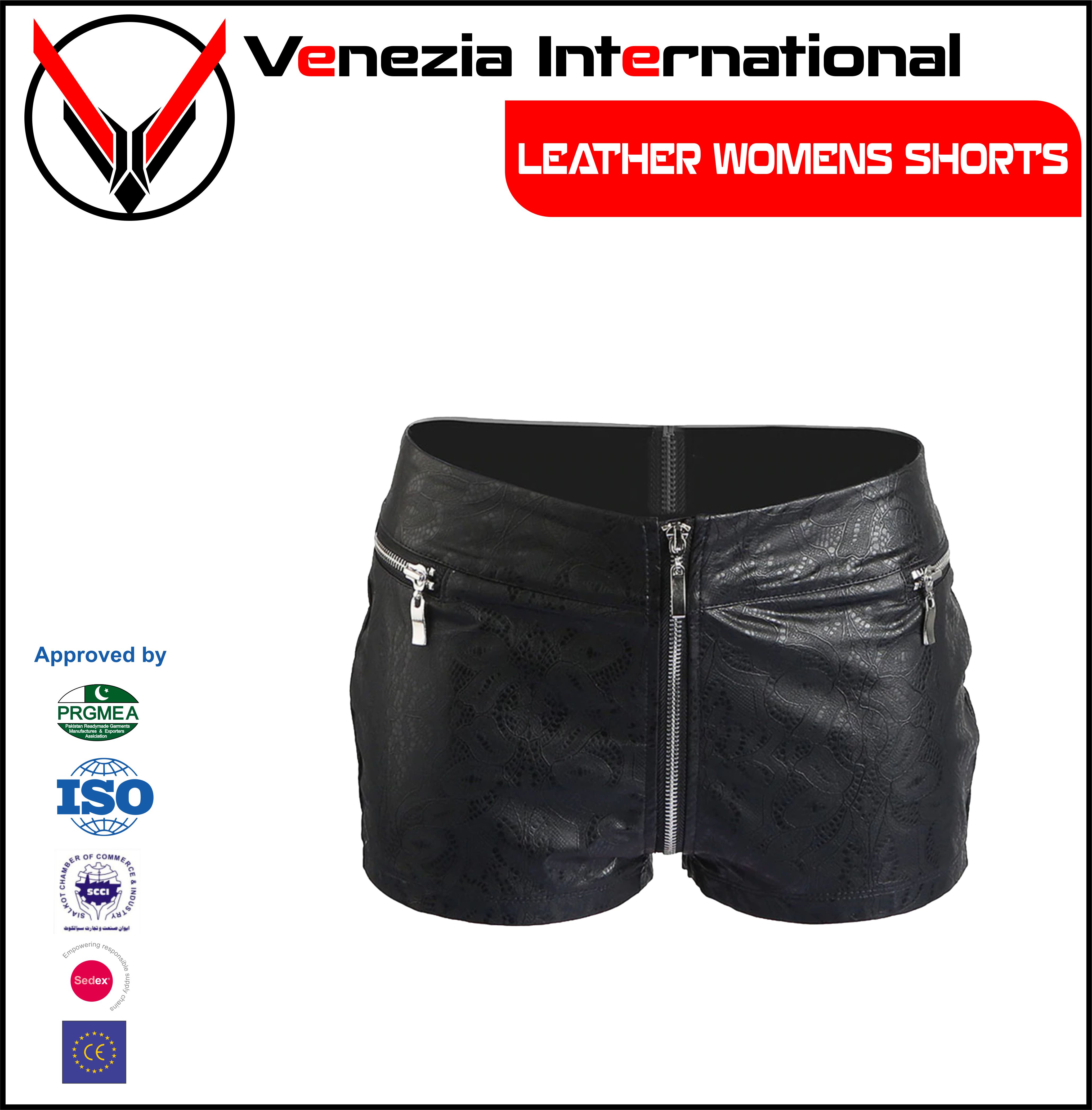 LEATHER SHORTS WOMENS