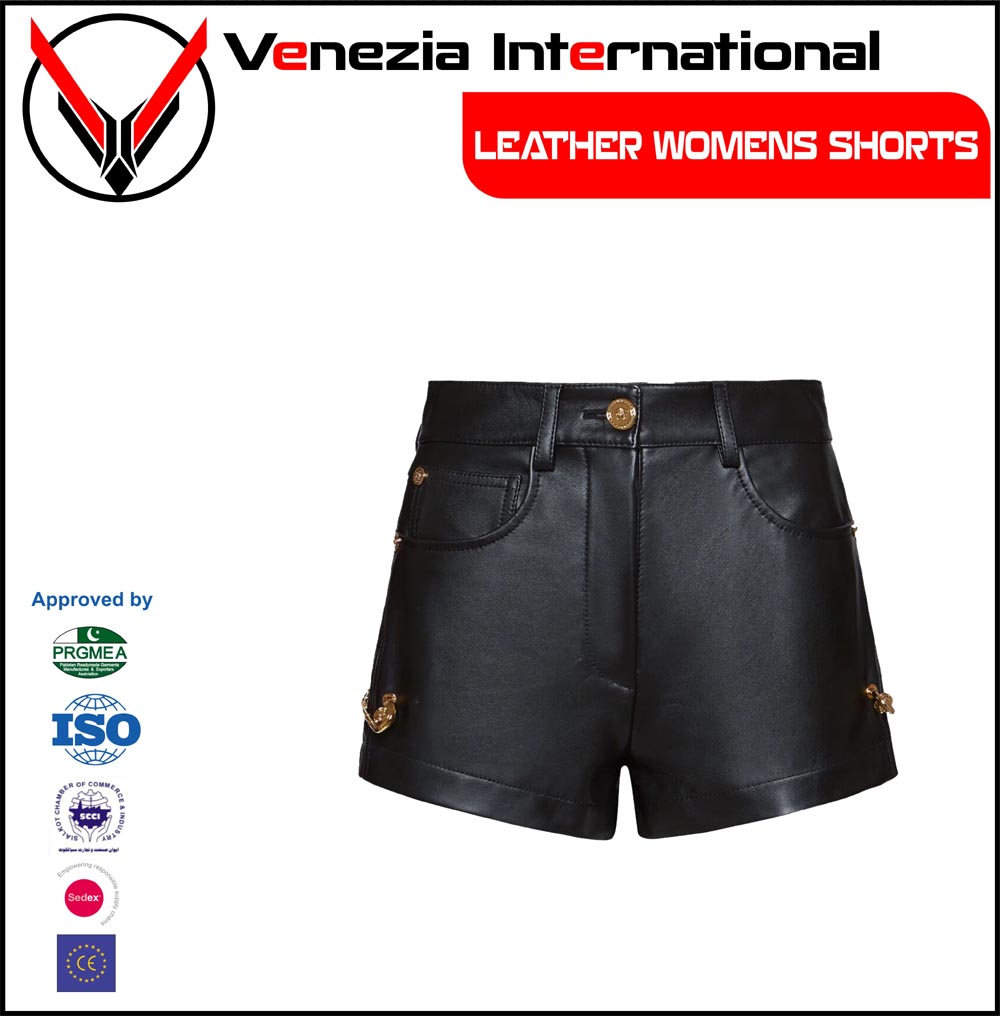 Leather Shorts Womens