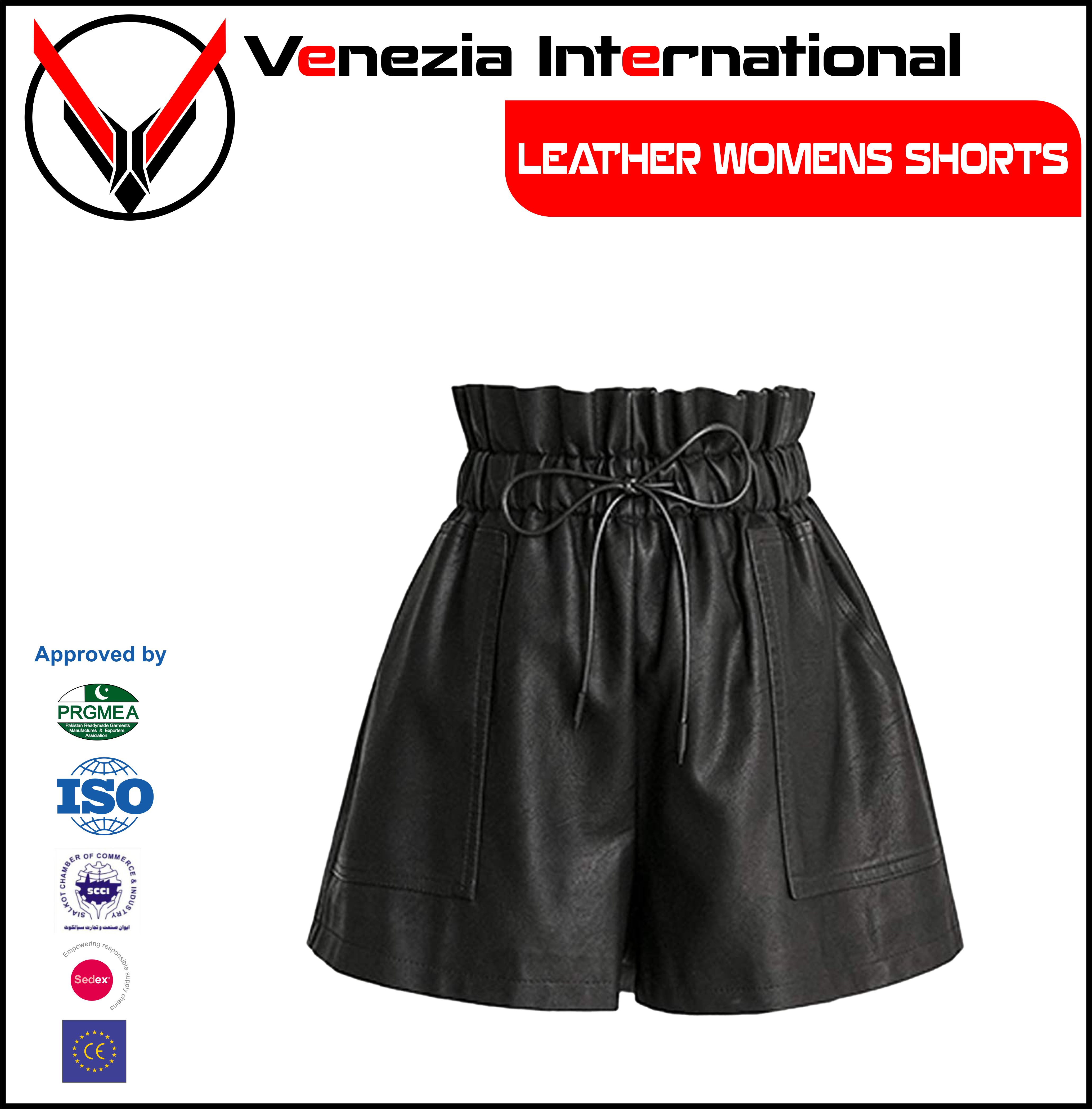 LEATHER SHORTS WOMENS