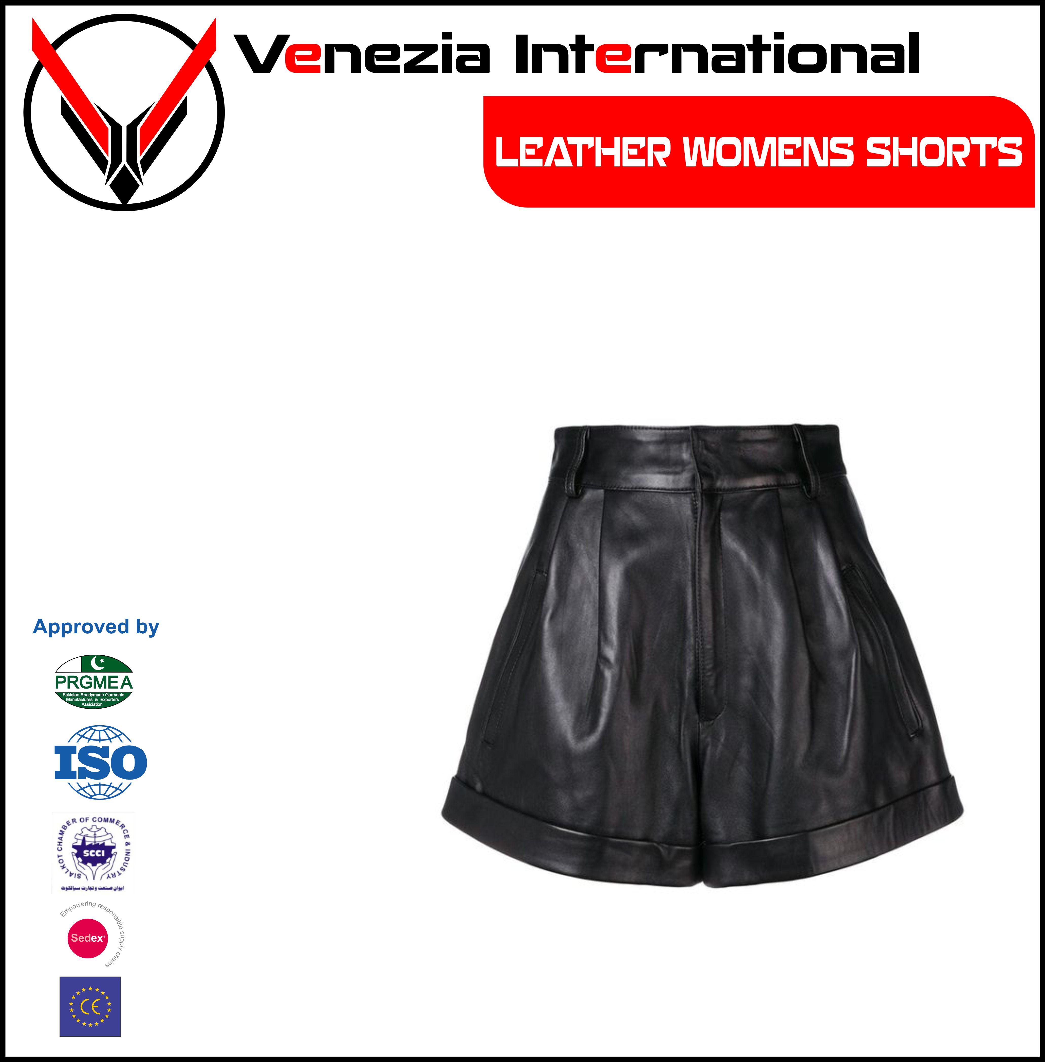 LEATHER SHORTS WOMENS