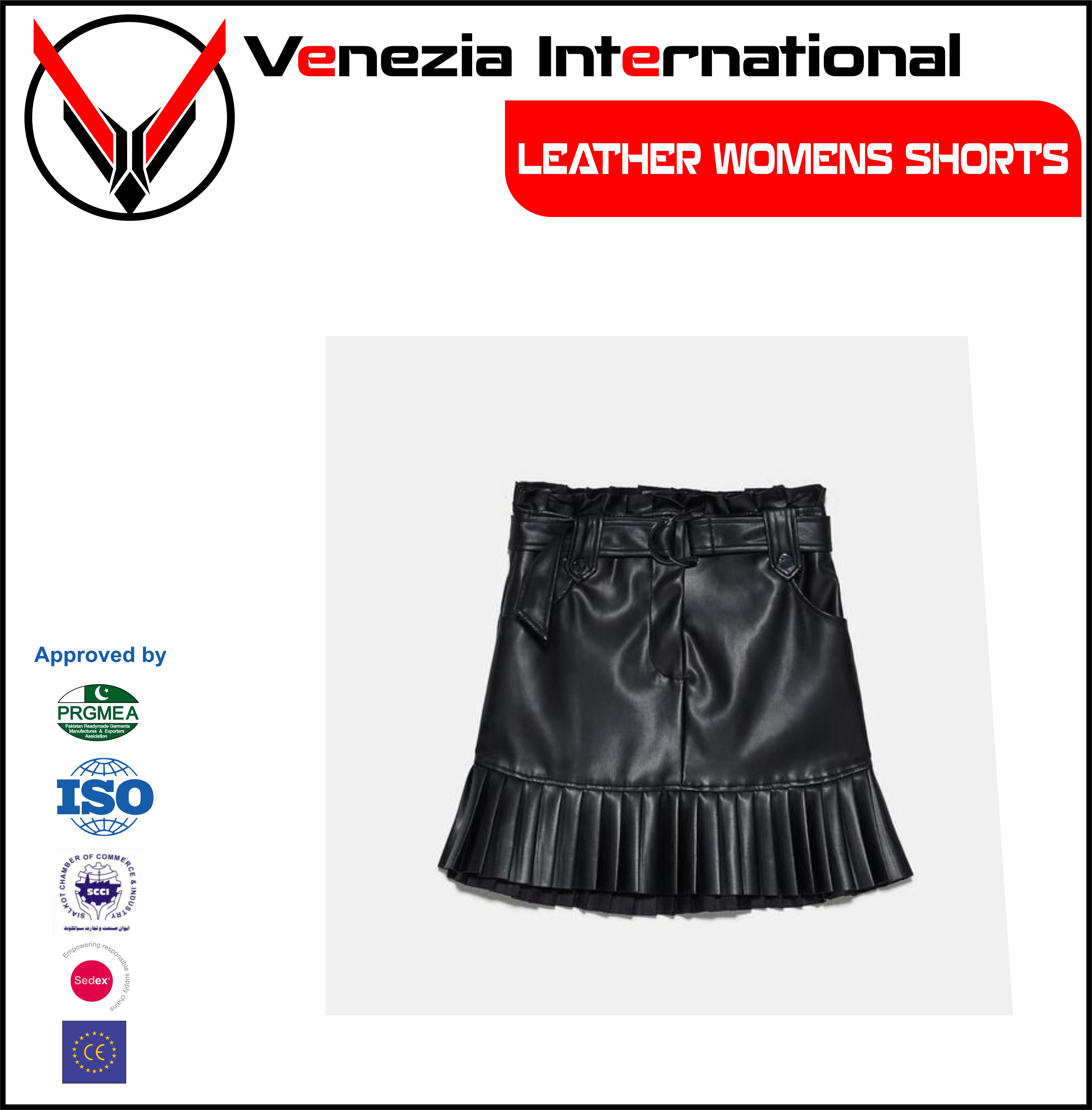 LEATHER SHORTS WOMENS