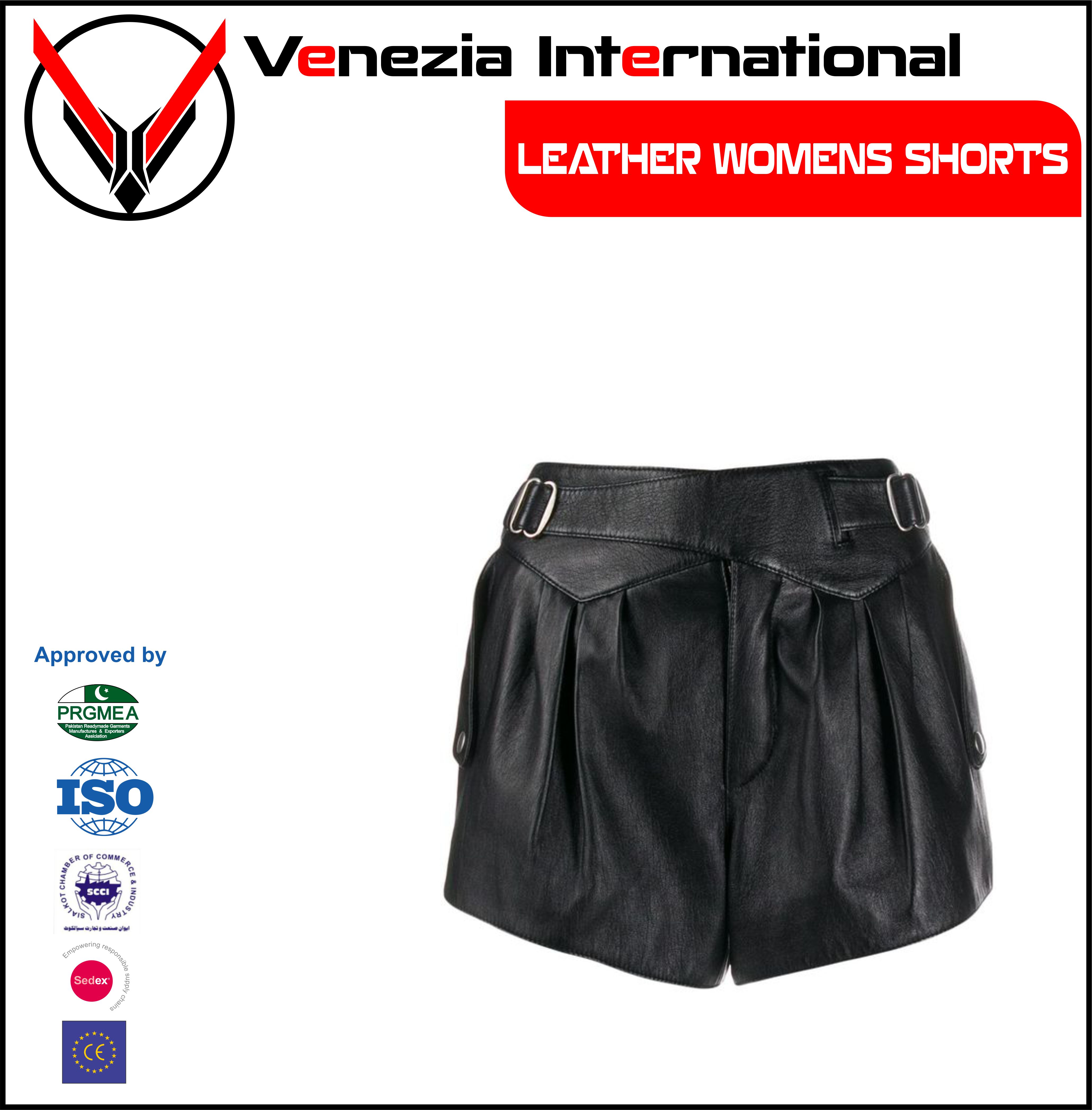 LEATHER SHORTS WOMENS