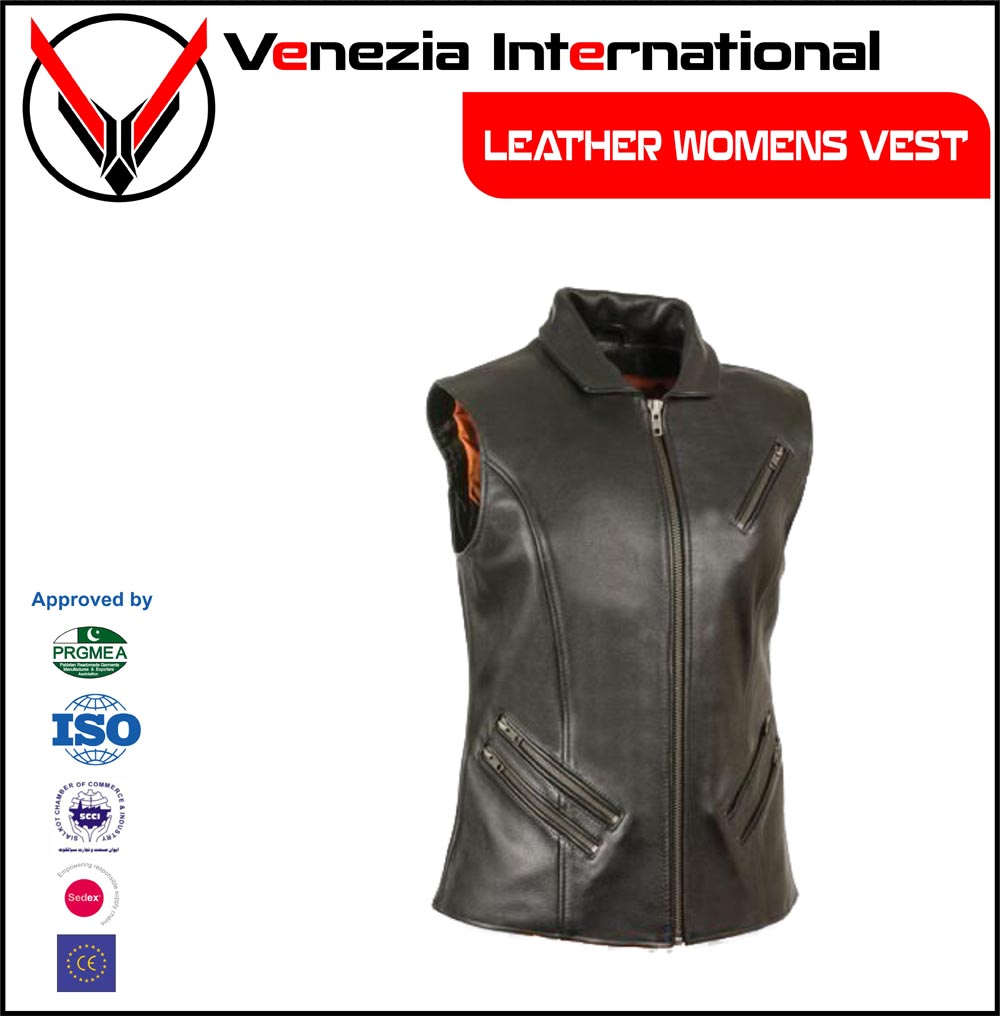 Leather Vests Womens